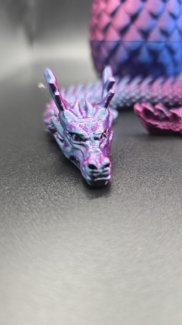 Draak en ei blauw paars - Afbeelding 2