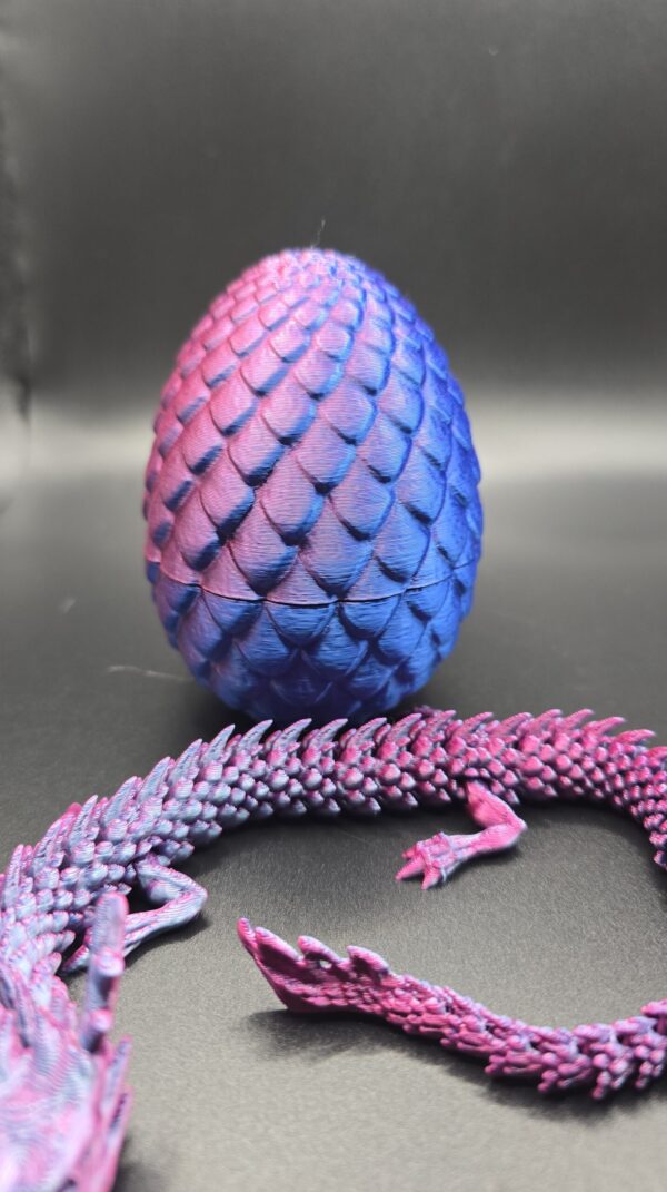 Draak en ei blauw paars - Afbeelding 3