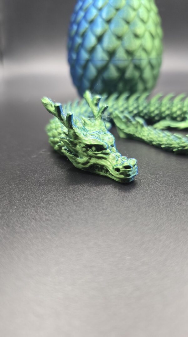 Draak en ei groen blauw - Afbeelding 2