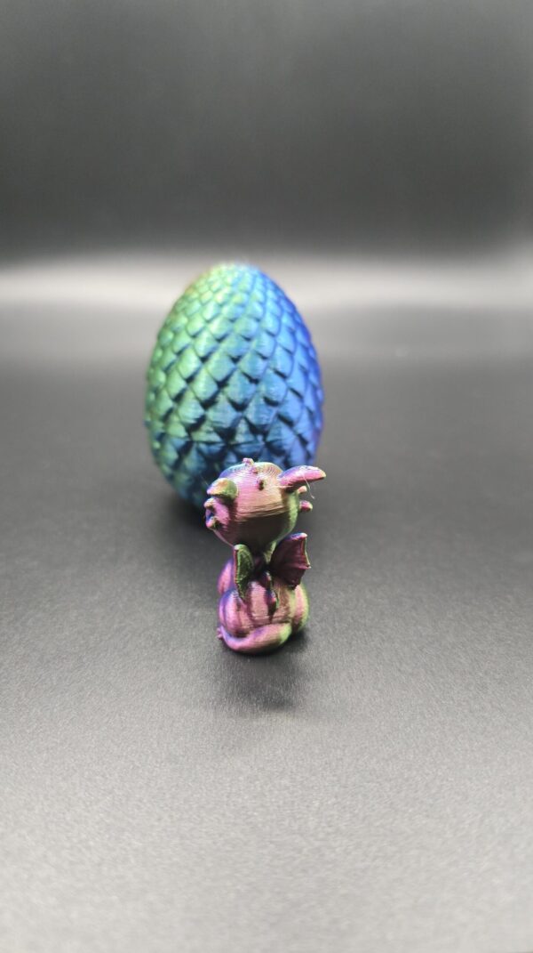 Draakje met ei groen, blauw paars - Afbeelding 3