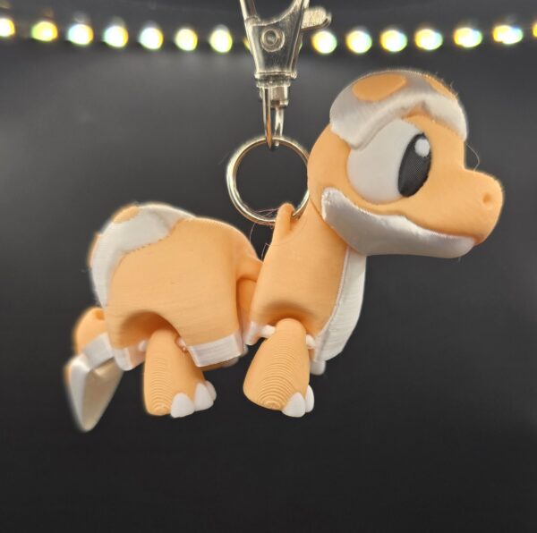 Dino sleutelhanger perzik kleur - Afbeelding 2
