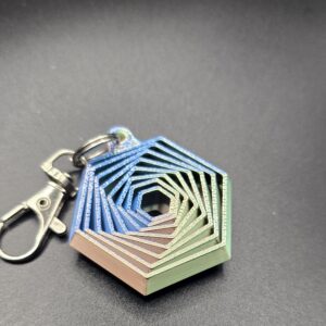 Hexagon fidget sleutelhanger