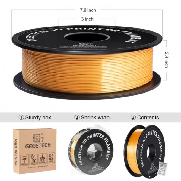 Geetech PLA silk gold 1KG - Afbeelding 5