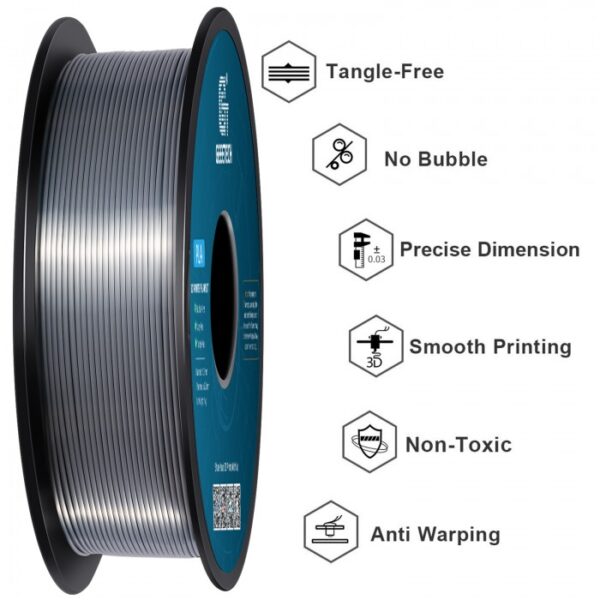 Geeetech PLA Silk Silver 1KG - Afbeelding 3