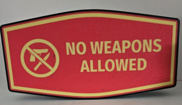 No weapons allowed verlichtings box - Afbeelding 2