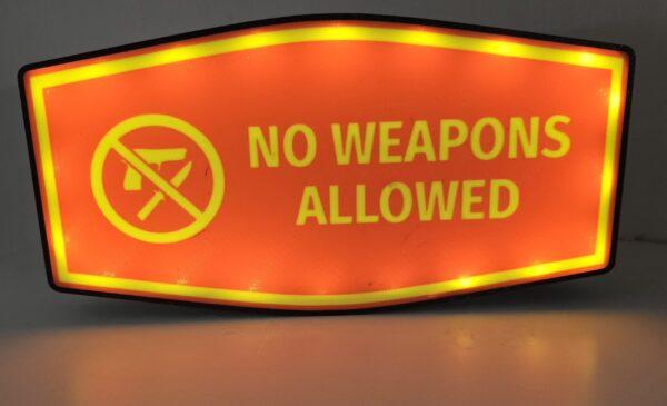 No weapons allowed verlichtings box