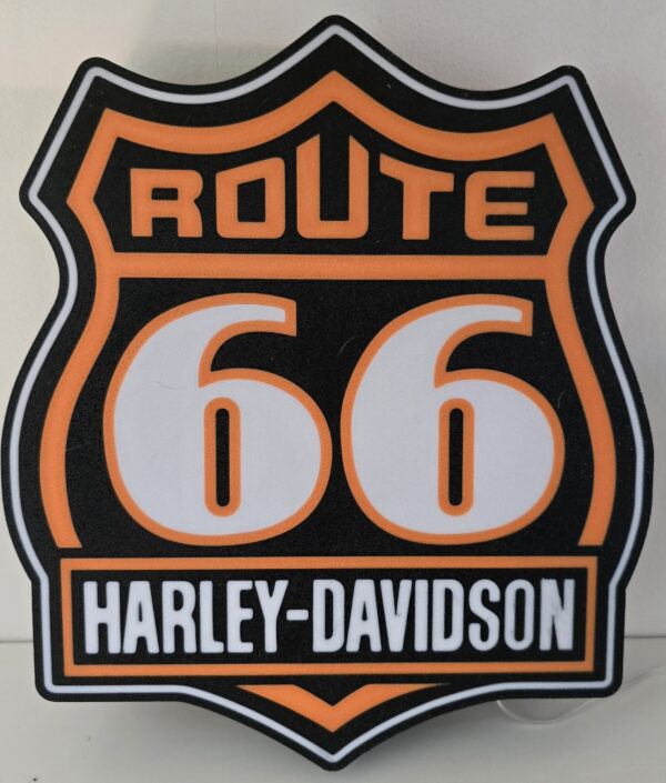 Route 66 Harley Davidson verlichtings bak - Afbeelding 2