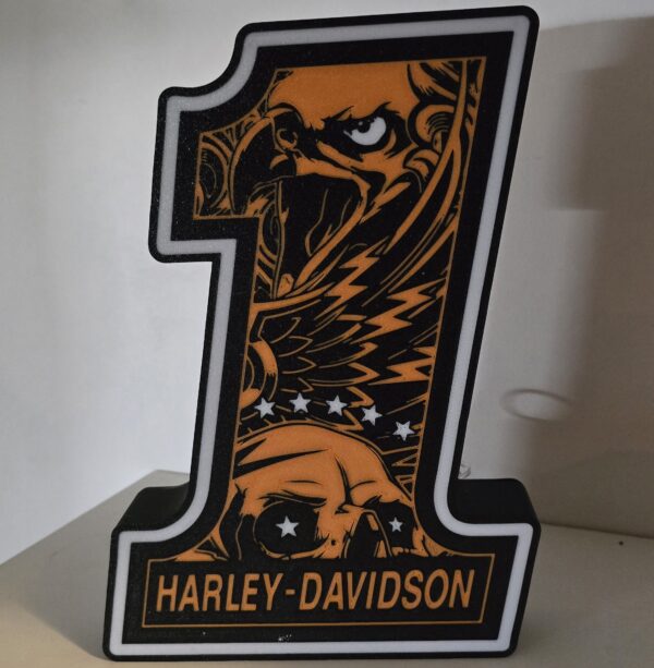 Harley Davidson nr 1 verlichtingsbox oranje - Afbeelding 2